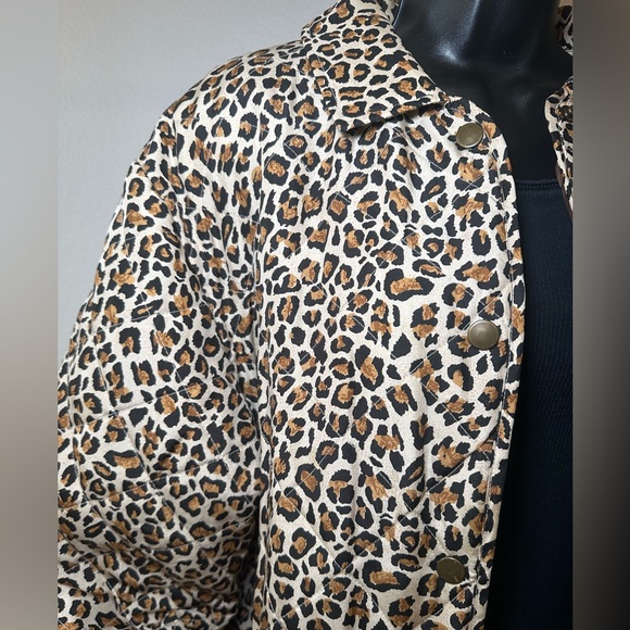 Vintage Silk Club Leopard Print Quilted Jacket - Picture 3 of 8